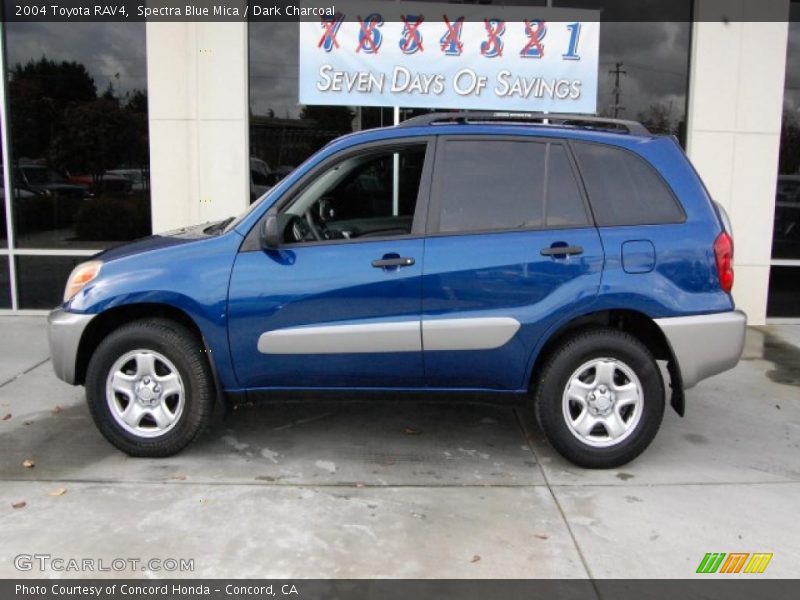 Spectra Blue Mica / Dark Charcoal 2004 Toyota RAV4