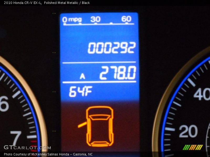 Polished Metal Metallic / Black 2010 Honda CR-V EX-L