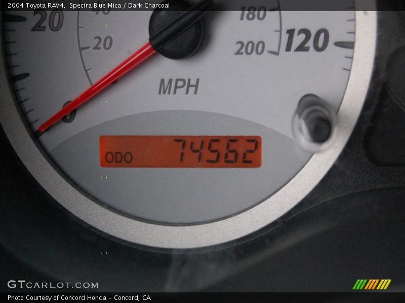 Spectra Blue Mica / Dark Charcoal 2004 Toyota RAV4