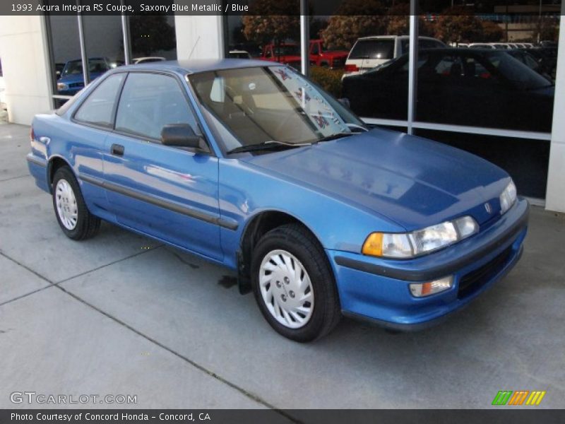 Saxony Blue Metallic / Blue 1993 Acura Integra RS Coupe