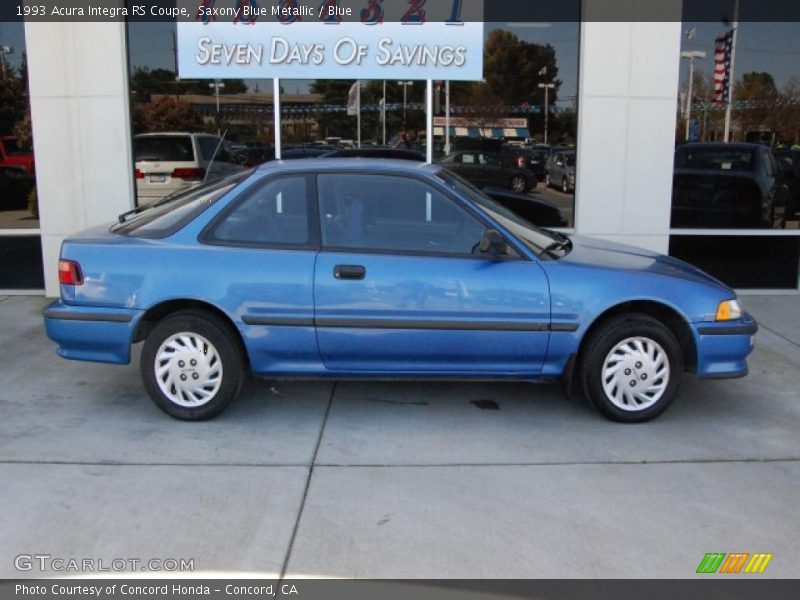 Saxony Blue Metallic / Blue 1993 Acura Integra RS Coupe