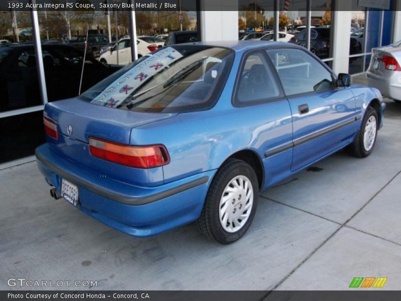 Saxony Blue Metallic / Blue 1993 Acura Integra RS Coupe