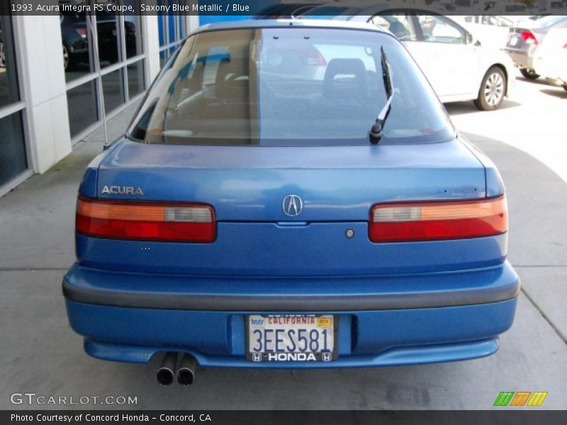 Saxony Blue Metallic / Blue 1993 Acura Integra RS Coupe