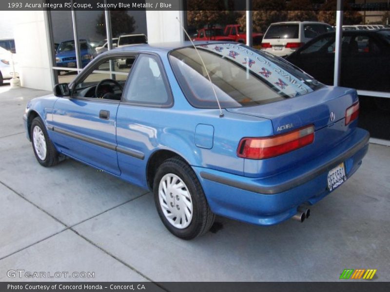 Saxony Blue Metallic / Blue 1993 Acura Integra RS Coupe