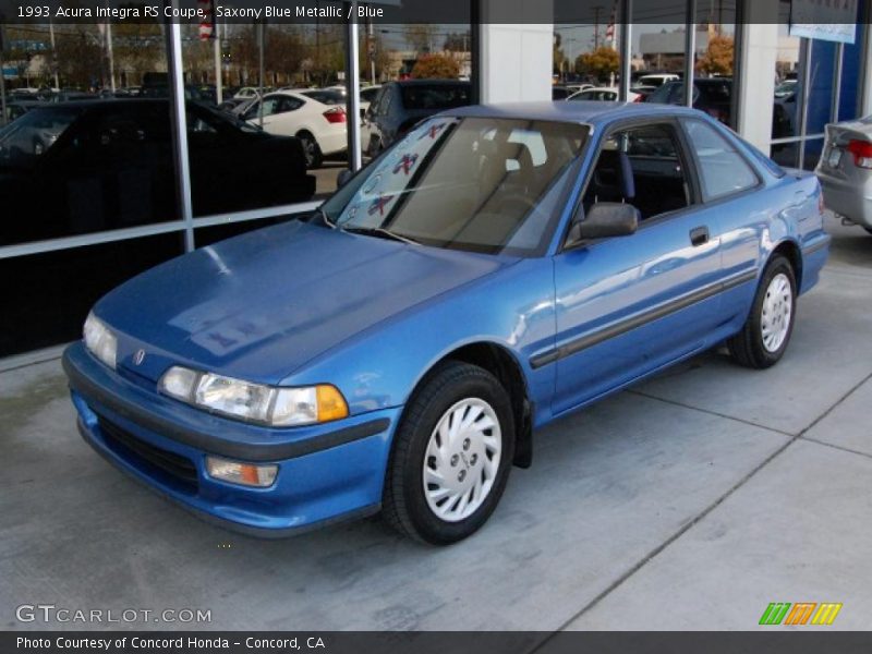 Saxony Blue Metallic / Blue 1993 Acura Integra RS Coupe