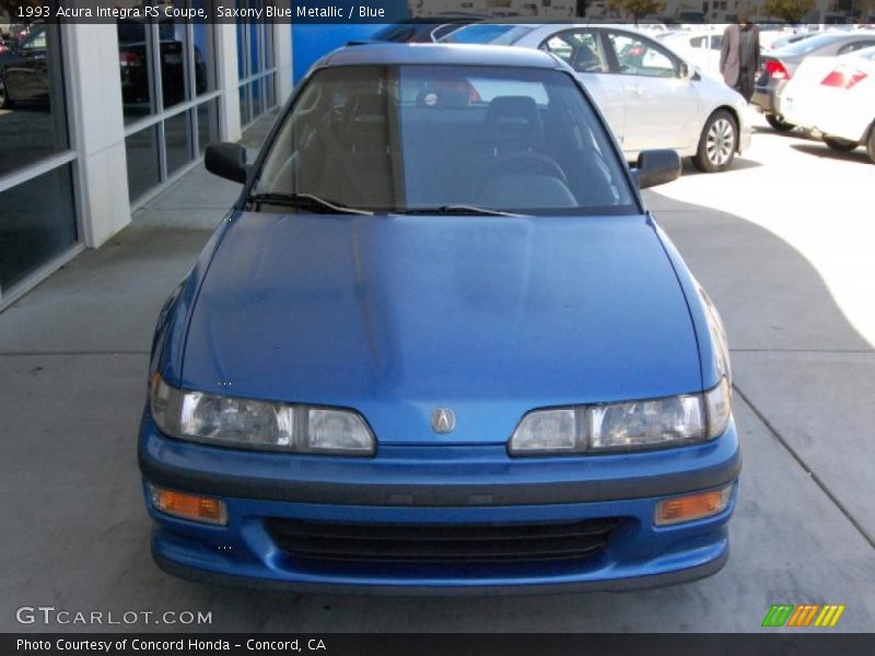 Saxony Blue Metallic / Blue 1993 Acura Integra RS Coupe