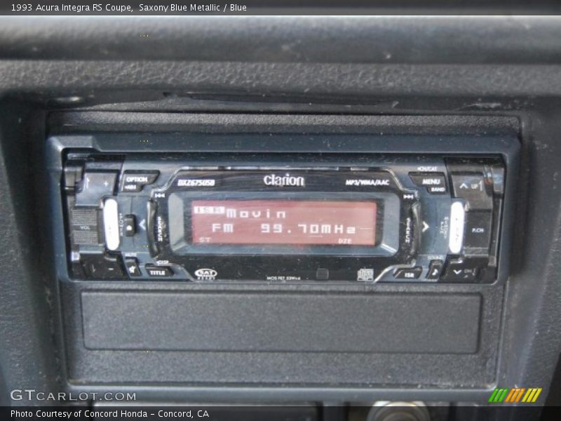 Saxony Blue Metallic / Blue 1993 Acura Integra RS Coupe