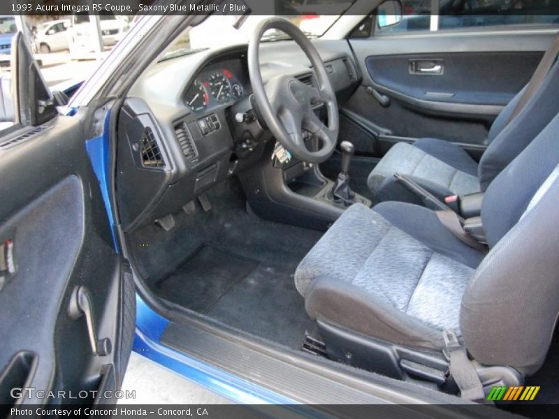 Saxony Blue Metallic / Blue 1993 Acura Integra RS Coupe