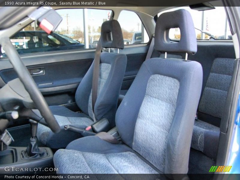 Saxony Blue Metallic / Blue 1993 Acura Integra RS Coupe