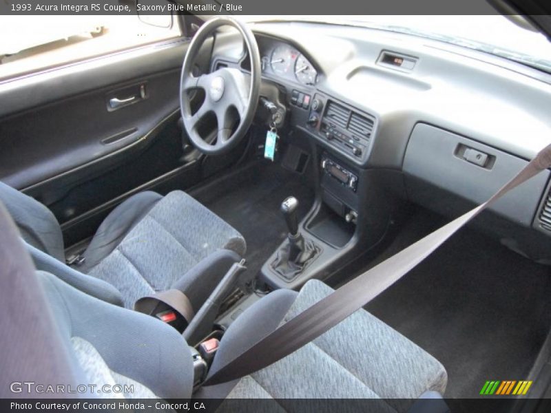 Saxony Blue Metallic / Blue 1993 Acura Integra RS Coupe