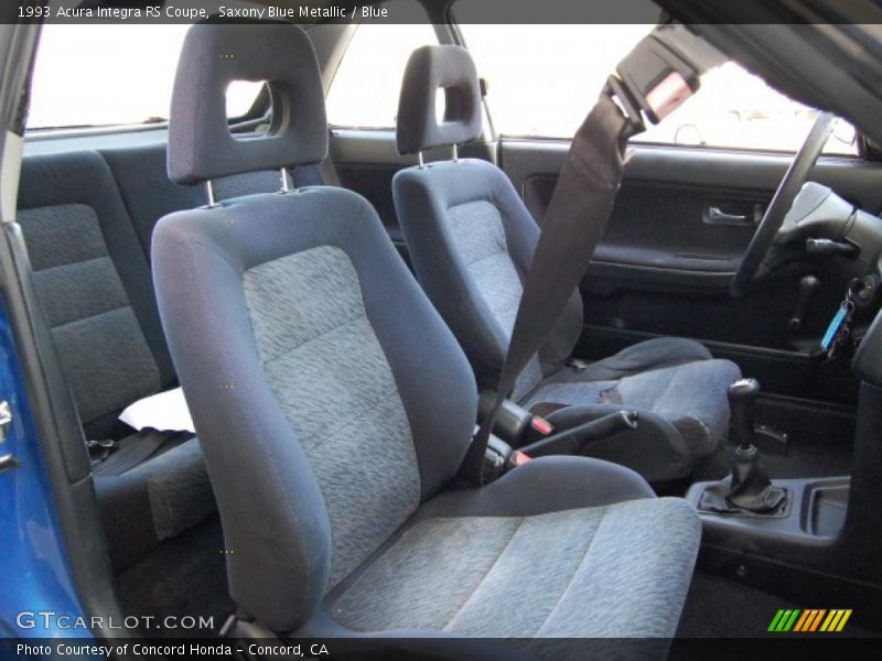 Saxony Blue Metallic / Blue 1993 Acura Integra RS Coupe