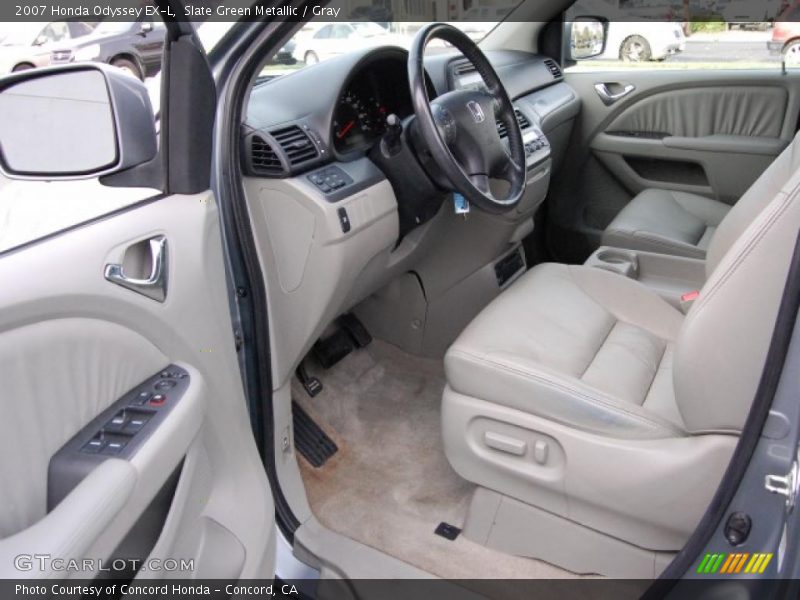 Slate Green Metallic / Gray 2007 Honda Odyssey EX-L