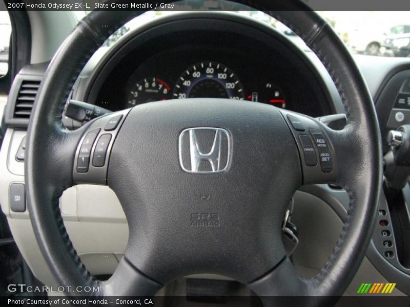 Slate Green Metallic / Gray 2007 Honda Odyssey EX-L