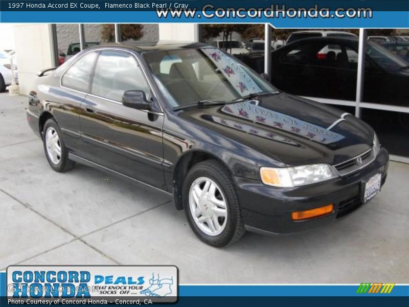 Flamenco Black Pearl / Gray 1997 Honda Accord EX Coupe