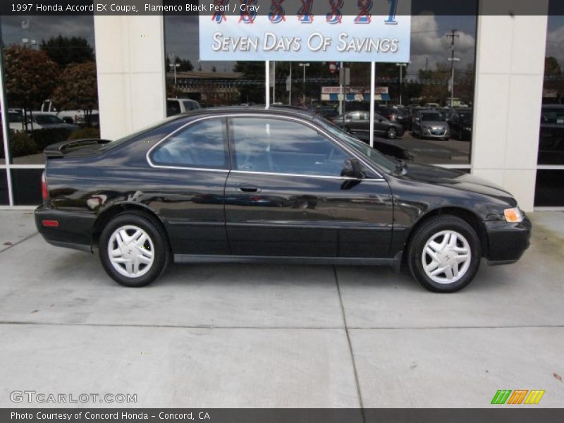 Flamenco Black Pearl / Gray 1997 Honda Accord EX Coupe