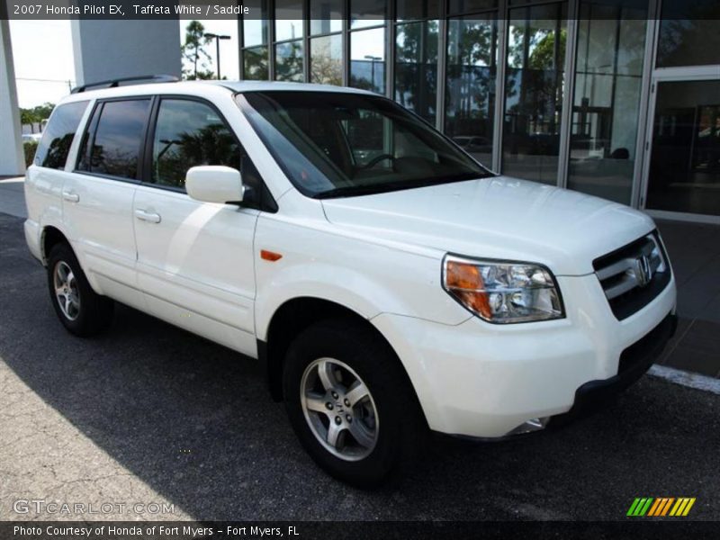Taffeta White / Saddle 2007 Honda Pilot EX