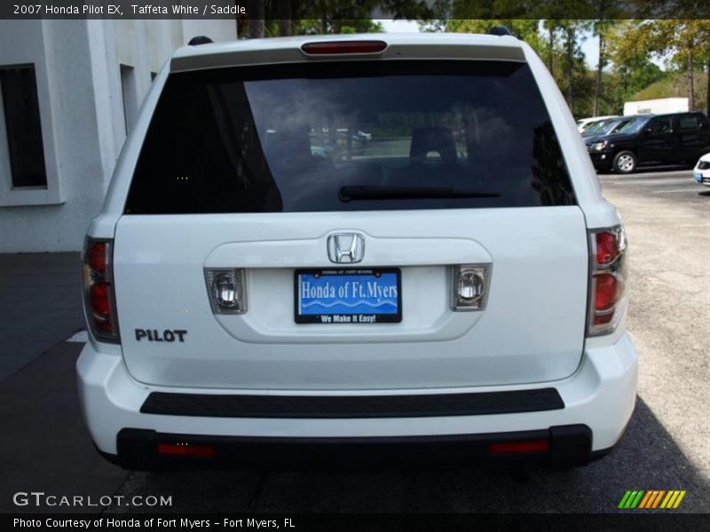 Taffeta White / Saddle 2007 Honda Pilot EX