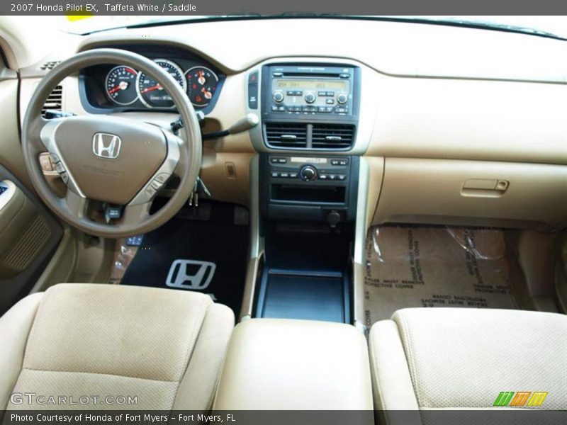 Taffeta White / Saddle 2007 Honda Pilot EX