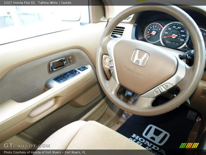 Taffeta White / Saddle 2007 Honda Pilot EX