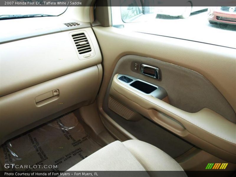 Taffeta White / Saddle 2007 Honda Pilot EX