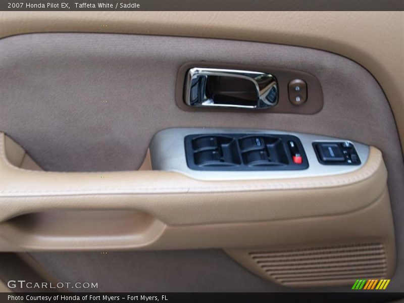 Taffeta White / Saddle 2007 Honda Pilot EX