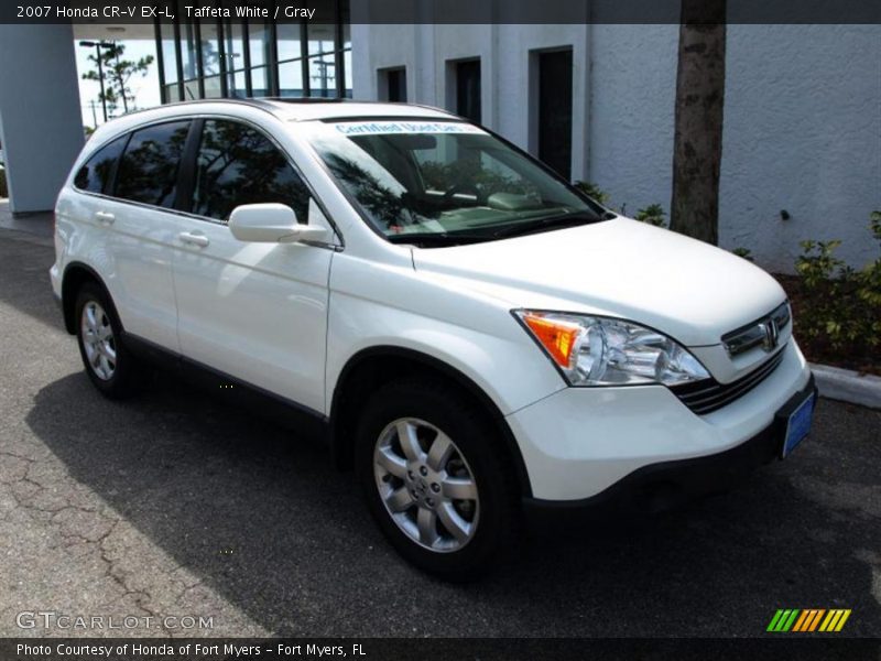 Taffeta White / Gray 2007 Honda CR-V EX-L