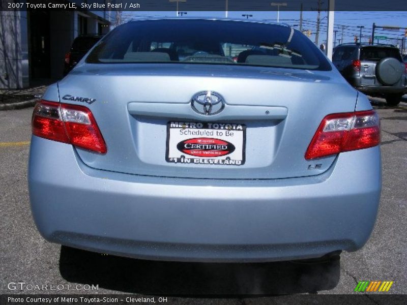 Sky Blue Pearl / Ash 2007 Toyota Camry LE