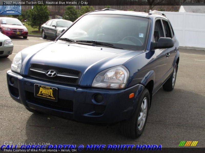 Nautical Blue Metallic / Gray 2007 Hyundai Tucson GLS
