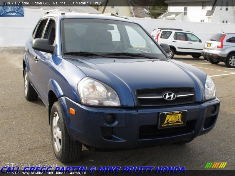 Nautical Blue Metallic / Gray 2007 Hyundai Tucson GLS