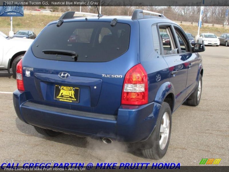 Nautical Blue Metallic / Gray 2007 Hyundai Tucson GLS