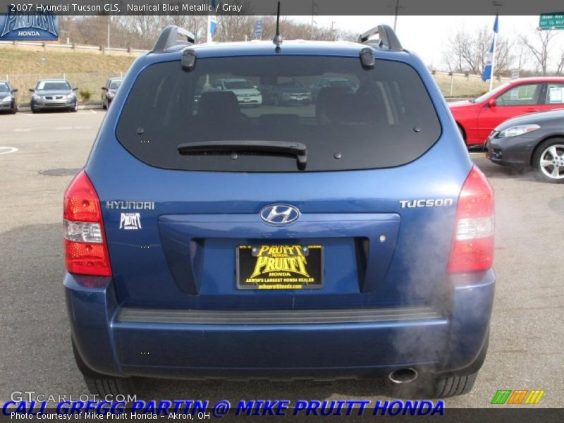 Nautical Blue Metallic / Gray 2007 Hyundai Tucson GLS