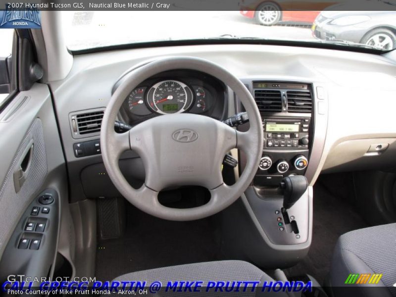 Nautical Blue Metallic / Gray 2007 Hyundai Tucson GLS