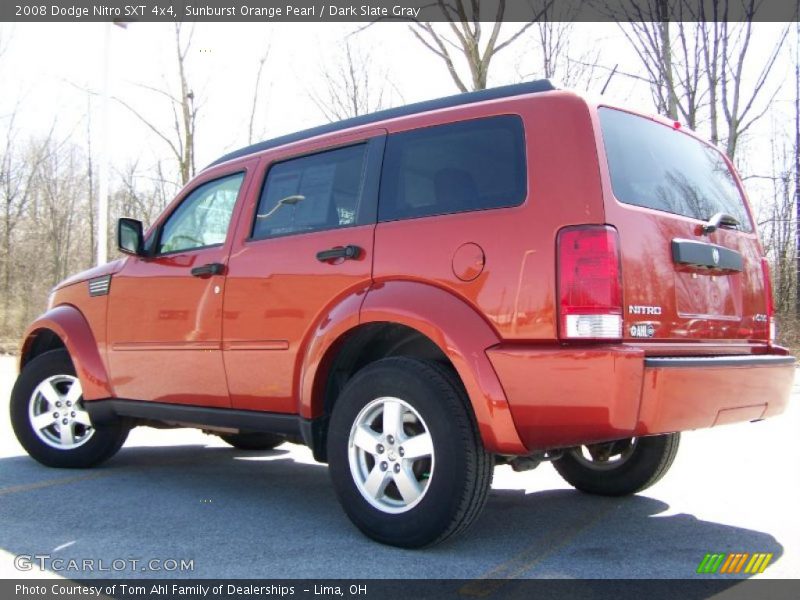 Sunburst Orange Pearl / Dark Slate Gray 2008 Dodge Nitro SXT 4x4