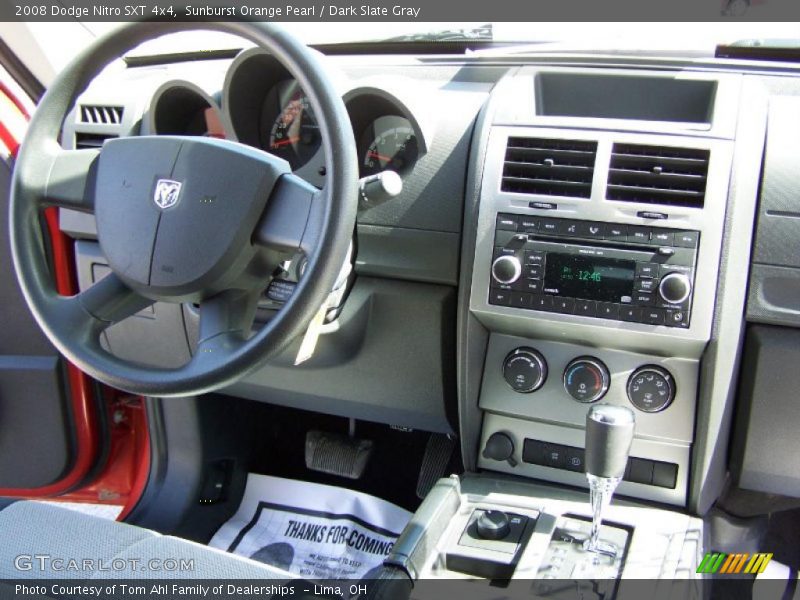 Sunburst Orange Pearl / Dark Slate Gray 2008 Dodge Nitro SXT 4x4