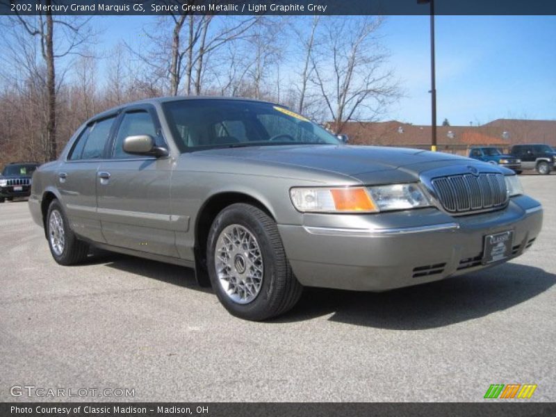 Spruce Green Metallic / Light Graphite Grey 2002 Mercury Grand Marquis GS
