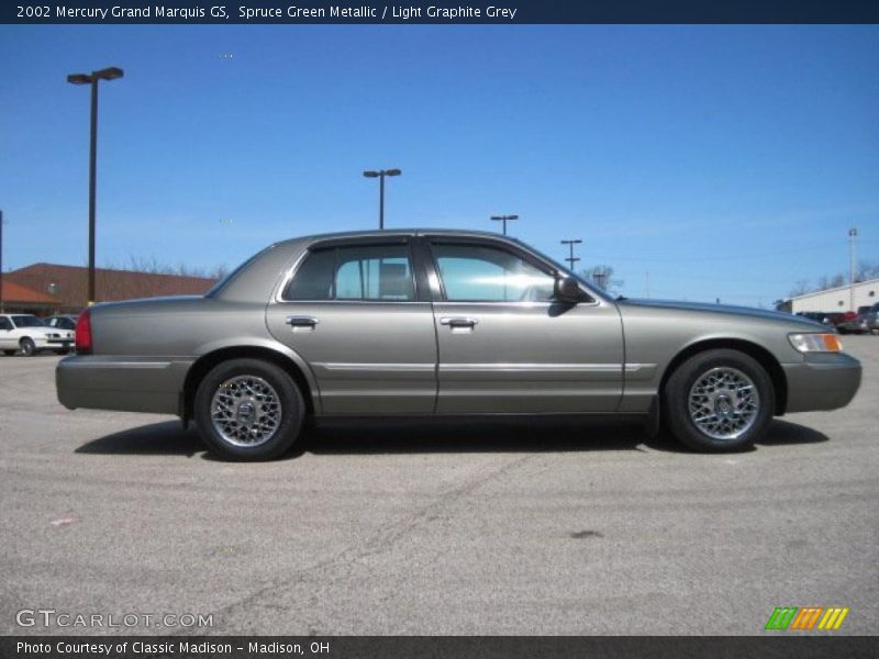Spruce Green Metallic / Light Graphite Grey 2002 Mercury Grand Marquis GS