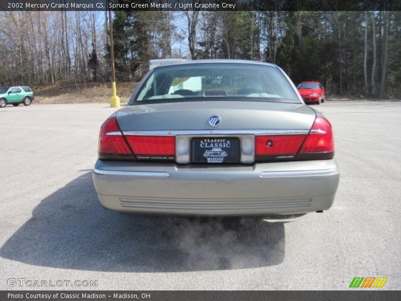 Spruce Green Metallic / Light Graphite Grey 2002 Mercury Grand Marquis GS