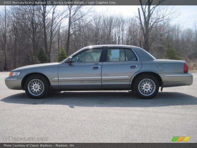 Spruce Green Metallic / Light Graphite Grey 2002 Mercury Grand Marquis GS