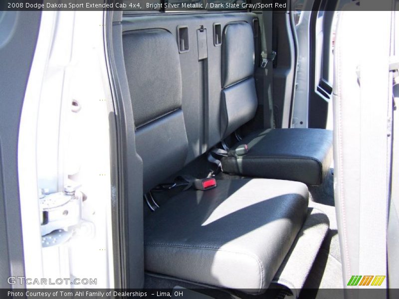 Bright Silver Metallic / Dark Slate Gray/Sport Red 2008 Dodge Dakota Sport Extended Cab 4x4
