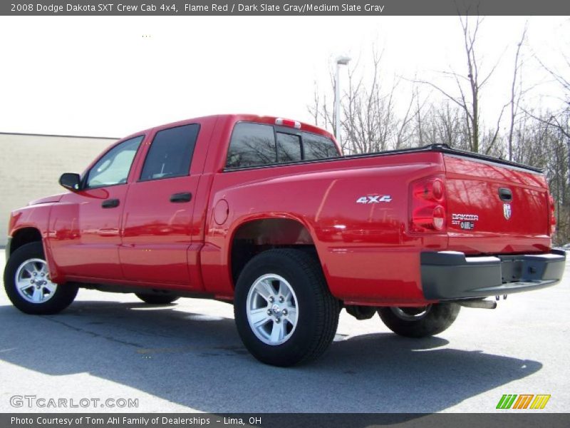 Flame Red / Dark Slate Gray/Medium Slate Gray 2008 Dodge Dakota SXT Crew Cab 4x4