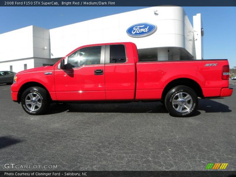 Bright Red / Medium/Dark Flint 2008 Ford F150 STX SuperCab