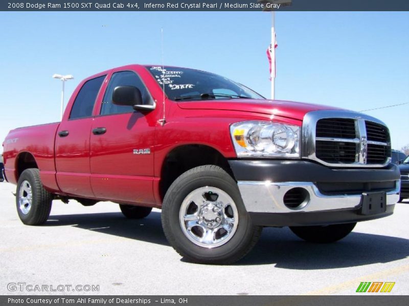 Inferno Red Crystal Pearl / Medium Slate Gray 2008 Dodge Ram 1500 SXT Quad Cab 4x4
