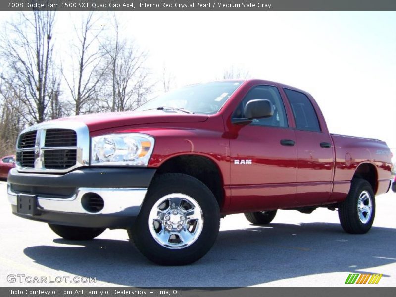 Inferno Red Crystal Pearl / Medium Slate Gray 2008 Dodge Ram 1500 SXT Quad Cab 4x4