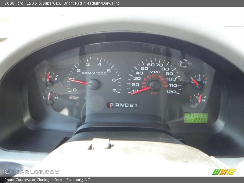 Bright Red / Medium/Dark Flint 2008 Ford F150 STX SuperCab