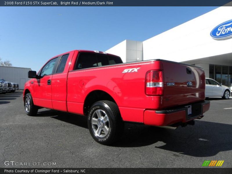 Bright Red / Medium/Dark Flint 2008 Ford F150 STX SuperCab