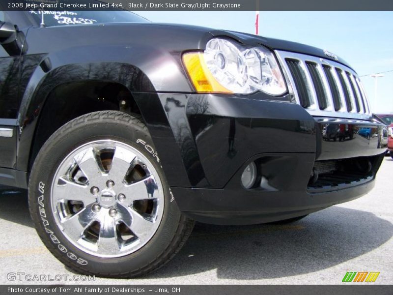 Black / Dark Slate Gray/Light Graystone 2008 Jeep Grand Cherokee Limited 4x4