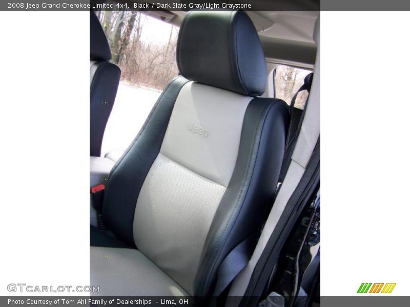 Black / Dark Slate Gray/Light Graystone 2008 Jeep Grand Cherokee Limited 4x4