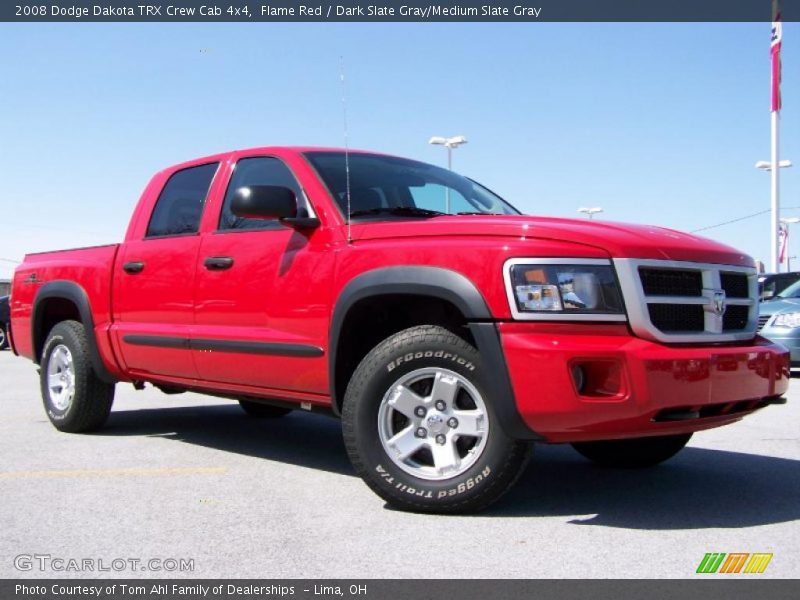 Flame Red / Dark Slate Gray/Medium Slate Gray 2008 Dodge Dakota TRX Crew Cab 4x4