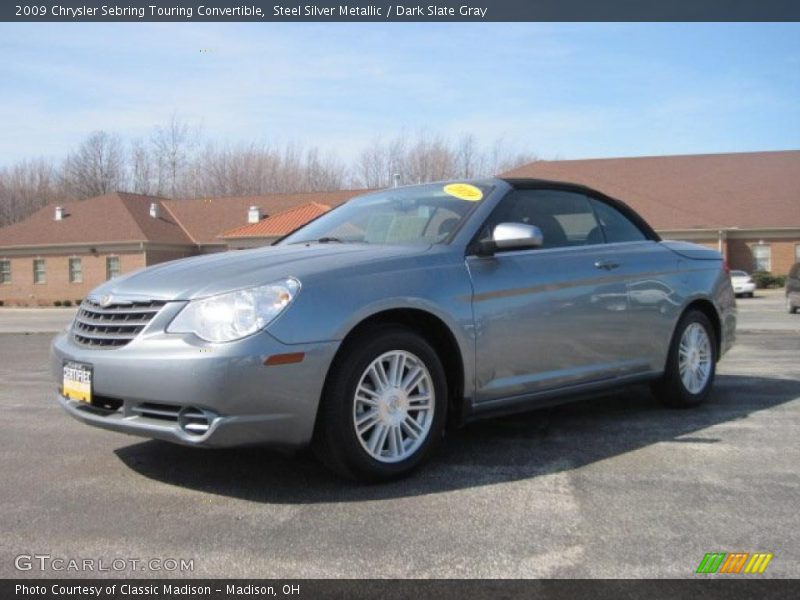 Steel Silver Metallic / Dark Slate Gray 2009 Chrysler Sebring Touring Convertible