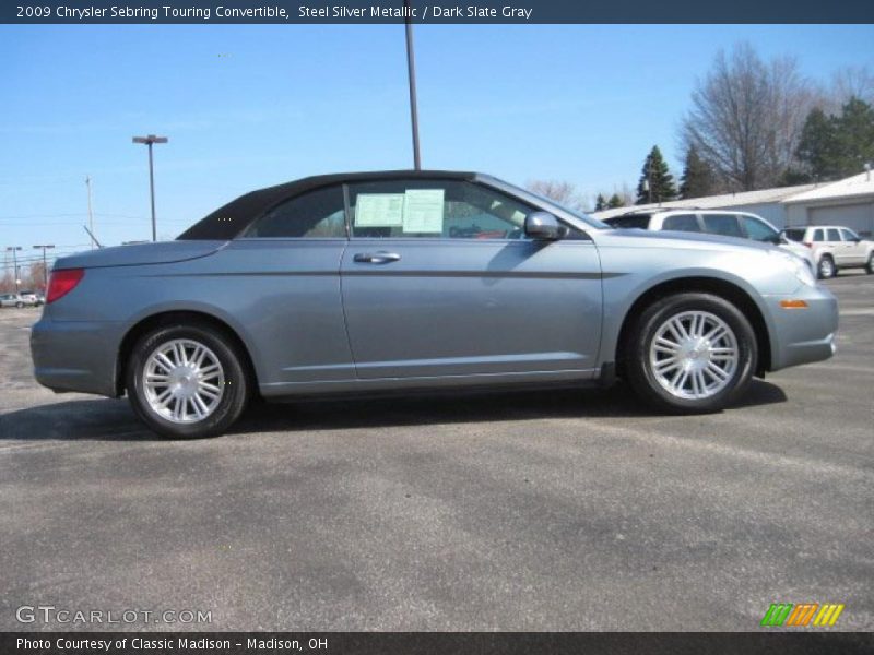 Steel Silver Metallic / Dark Slate Gray 2009 Chrysler Sebring Touring Convertible